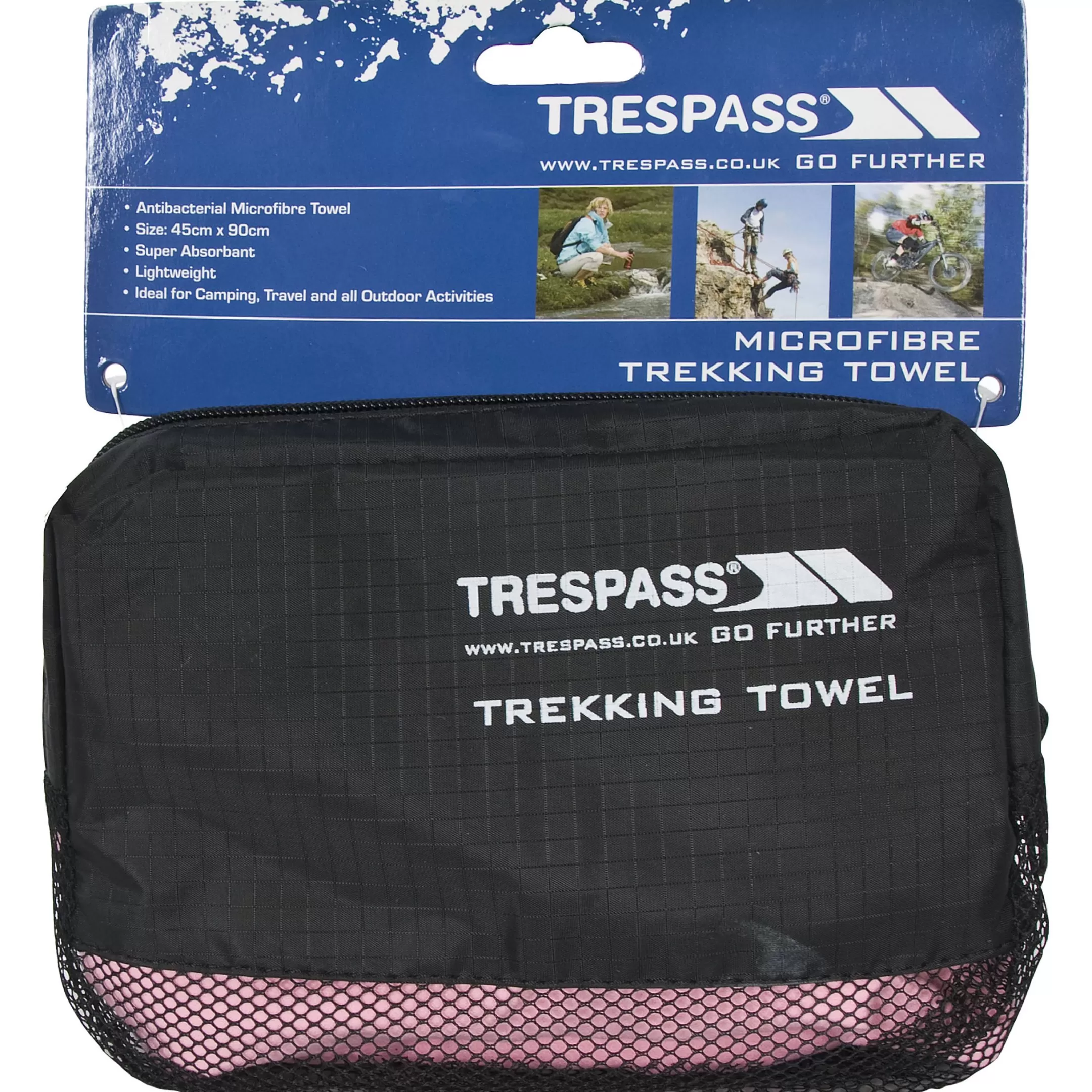 Anti Bacterial Microfiber Towel 45 x 90cm | Trespass Fashion