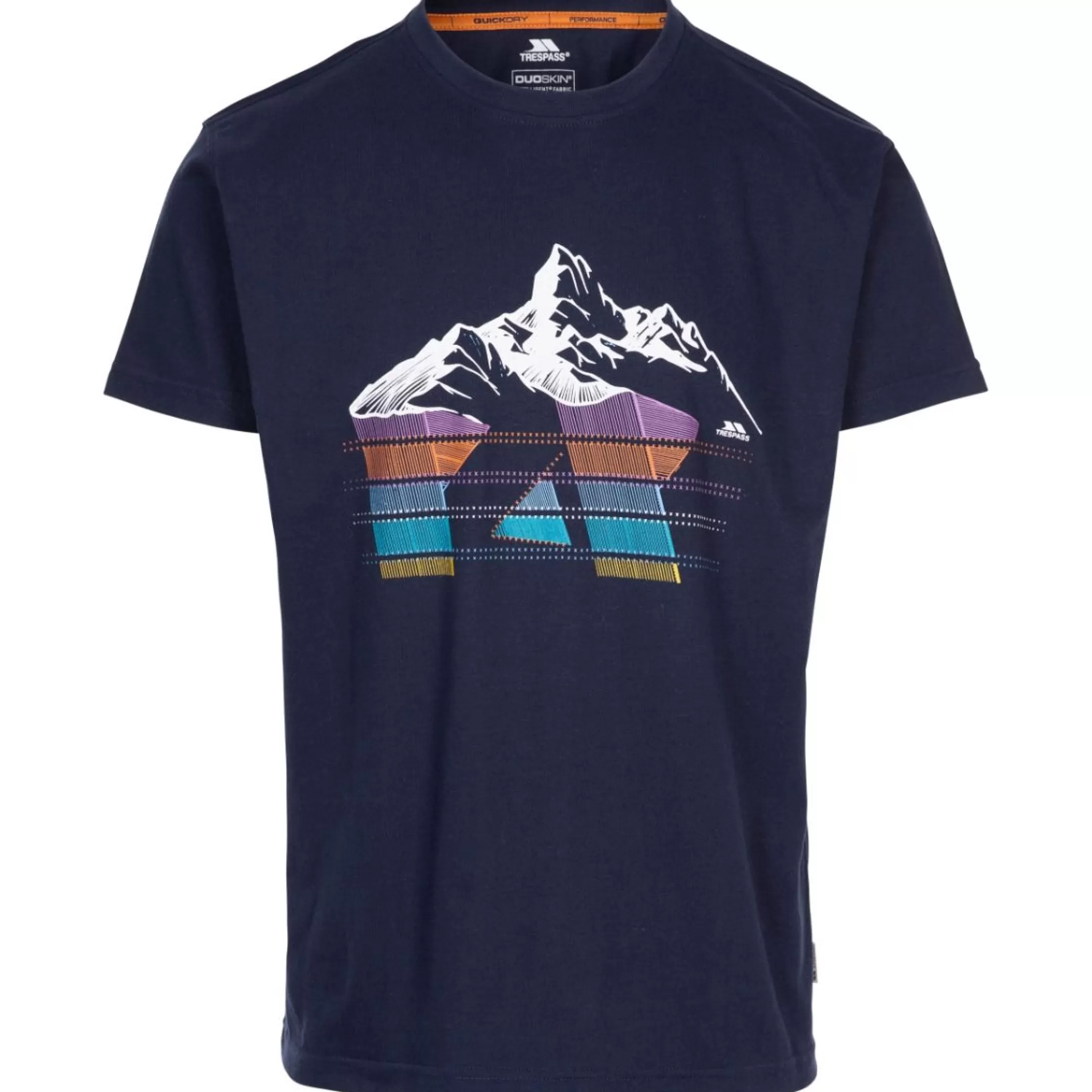 Men's Casual Short Sleeve Graphic Mountain T-shirt Daytona | Trespass Discount