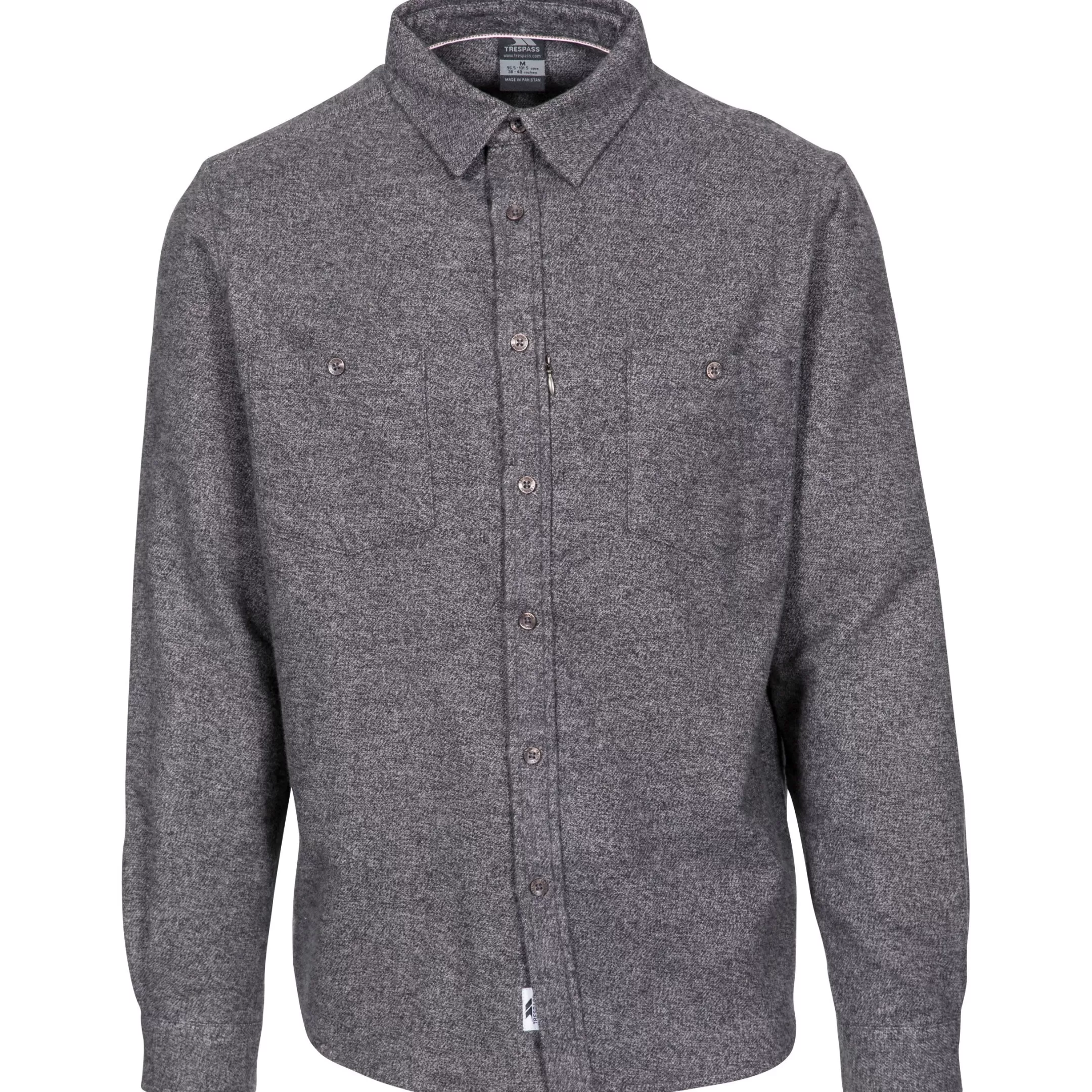 Men's Cotton Long Sleeve Shirt Buddworthwas | Trespass Outlet