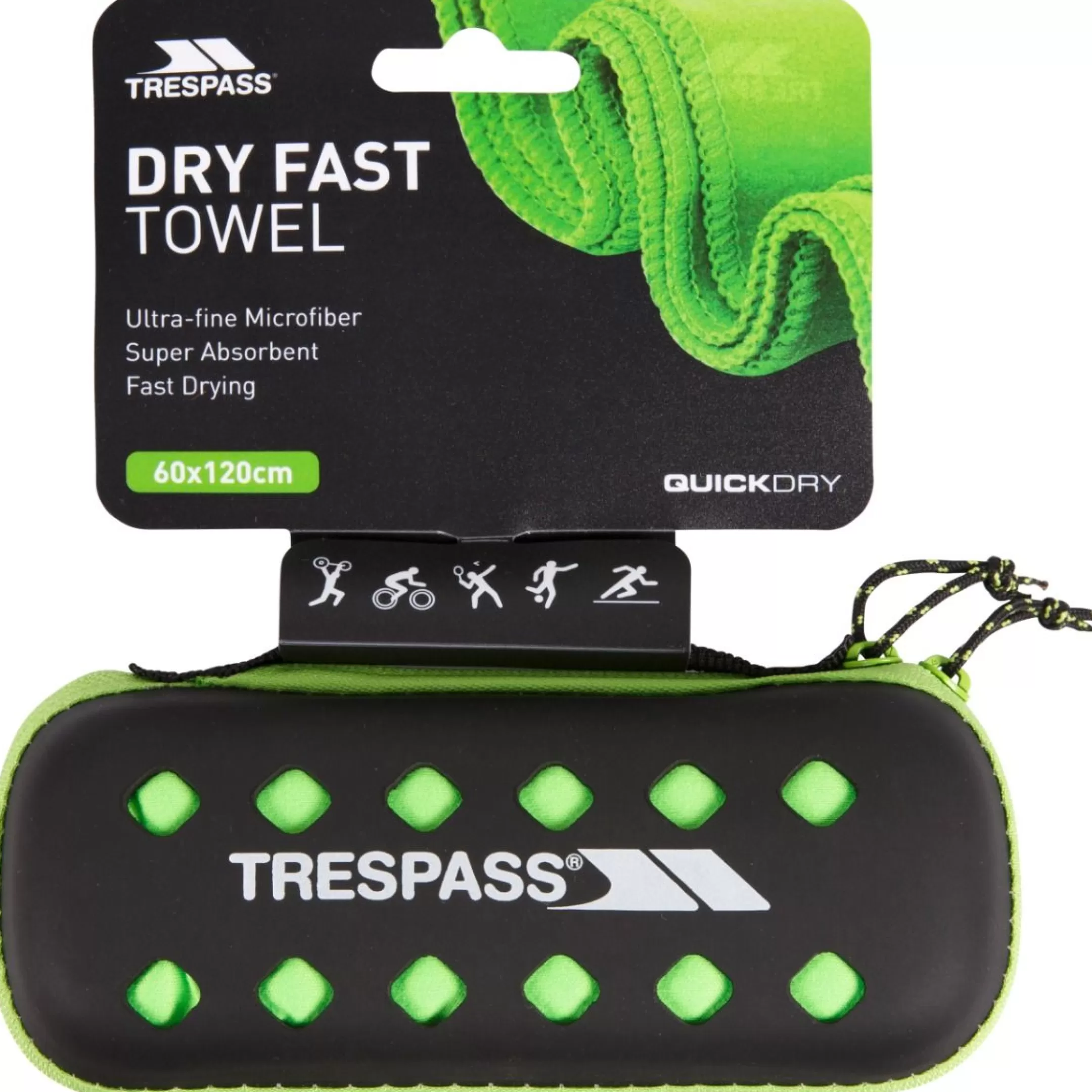 Quick Dry Microfiber Towel 60 x 120cm | Trespass Online
