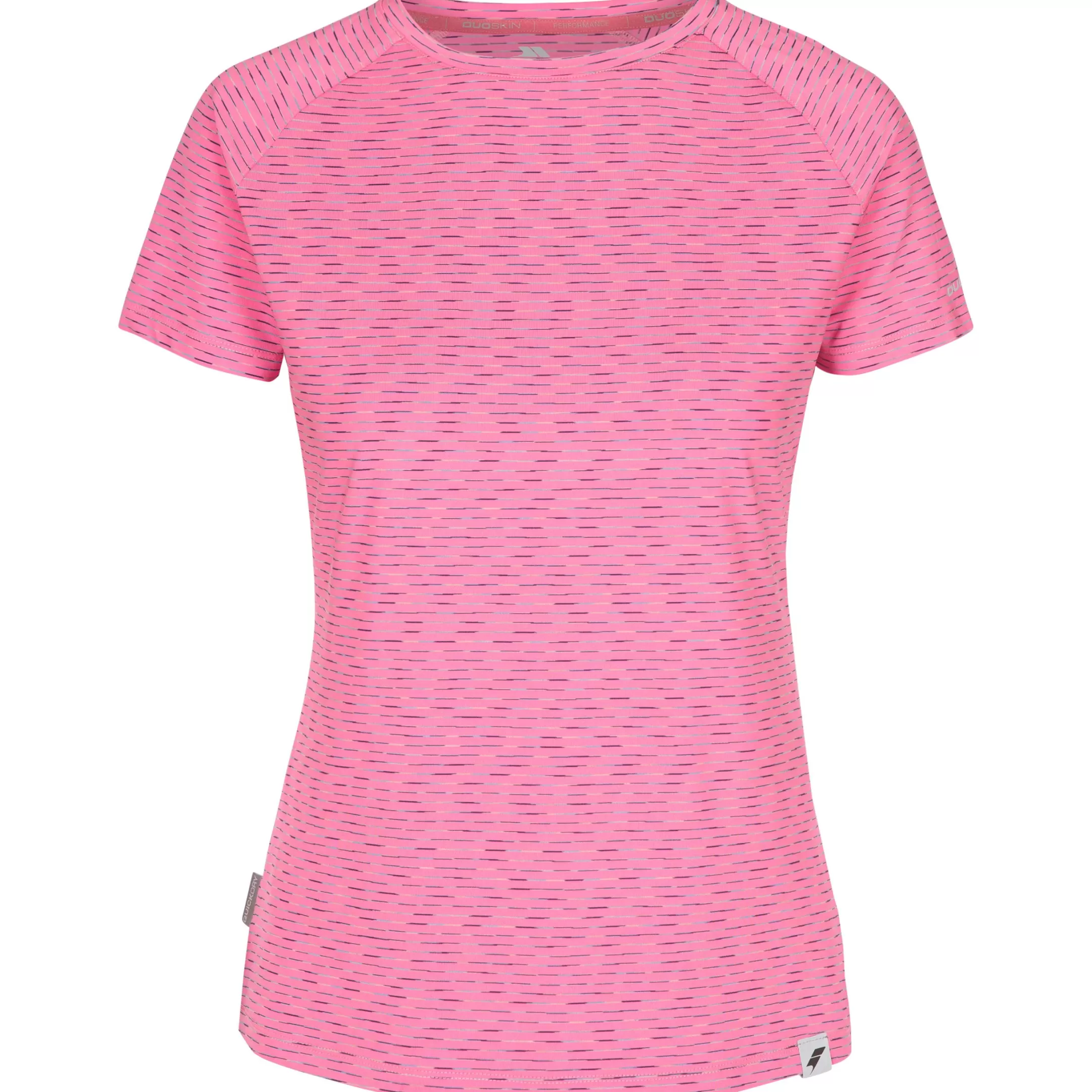 Women's Activewear Multi-Stripe T-Shirt Myrtle | Trespass Store