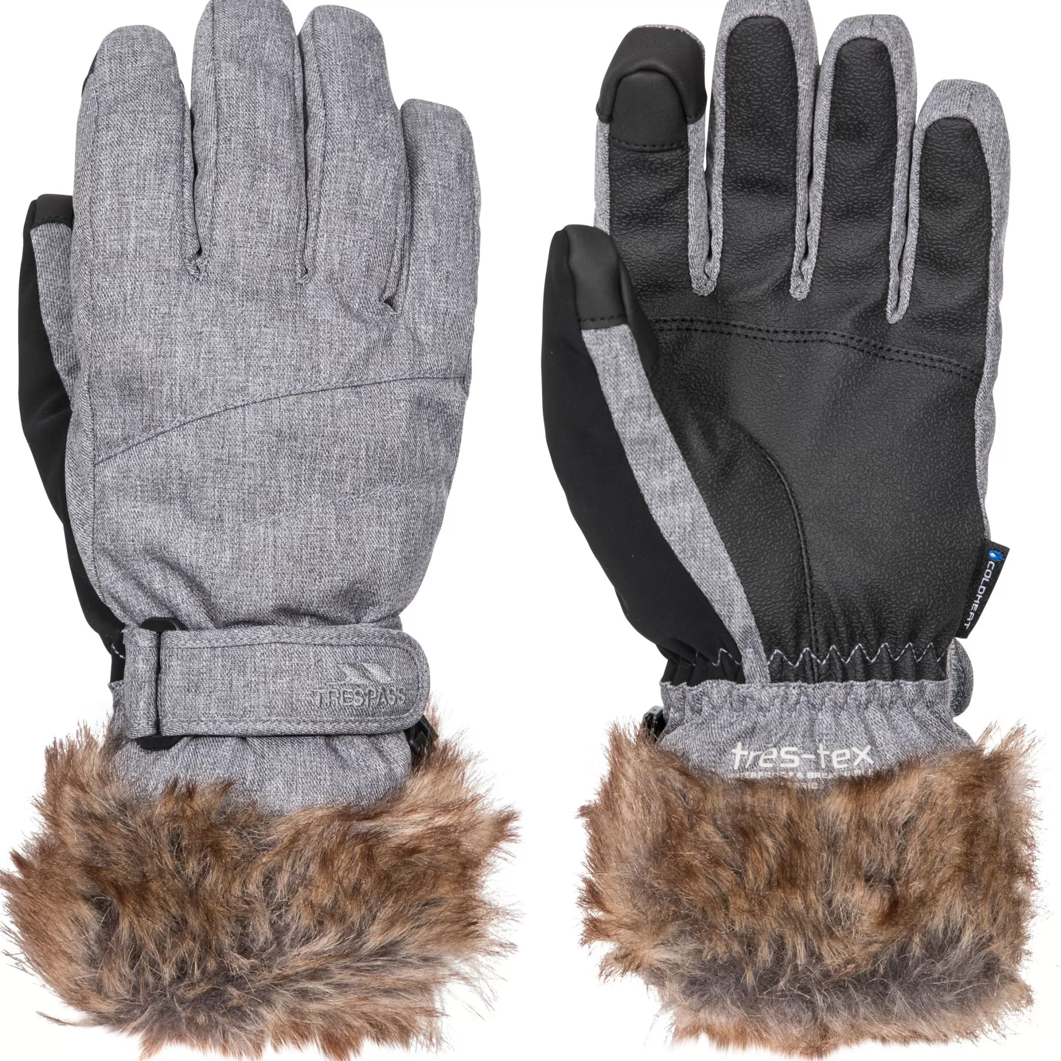 Womens Gloves with Faux Fur Cuff Shiloh | Trespass Flash Sale