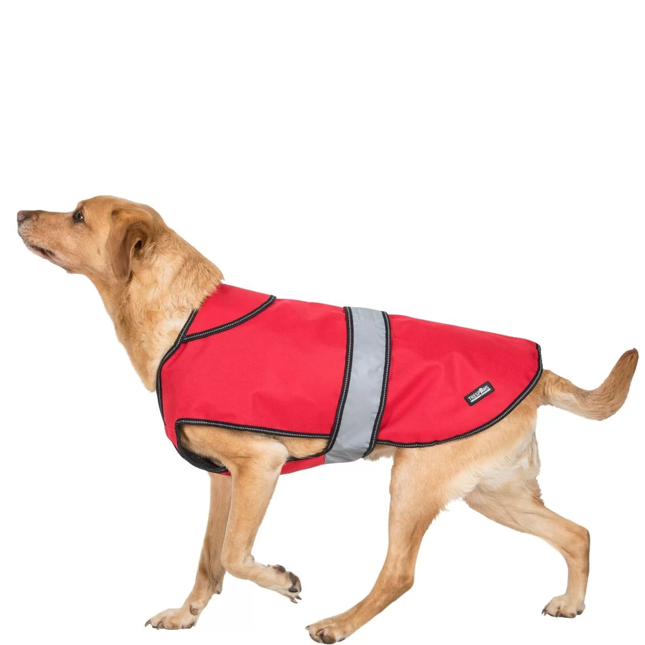 Trespaws Large 2 in 1 Fleece Lined Waterproof Dog Coat in Red Duke | Trespass Best Sale