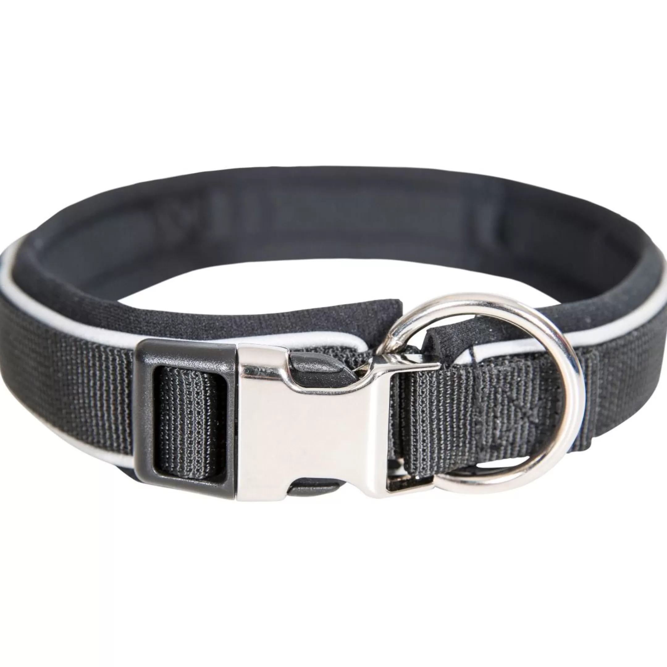 Trespaws Large Reflective Soft Touch Dog Collar in Black Keira | Trespass Flash Sale