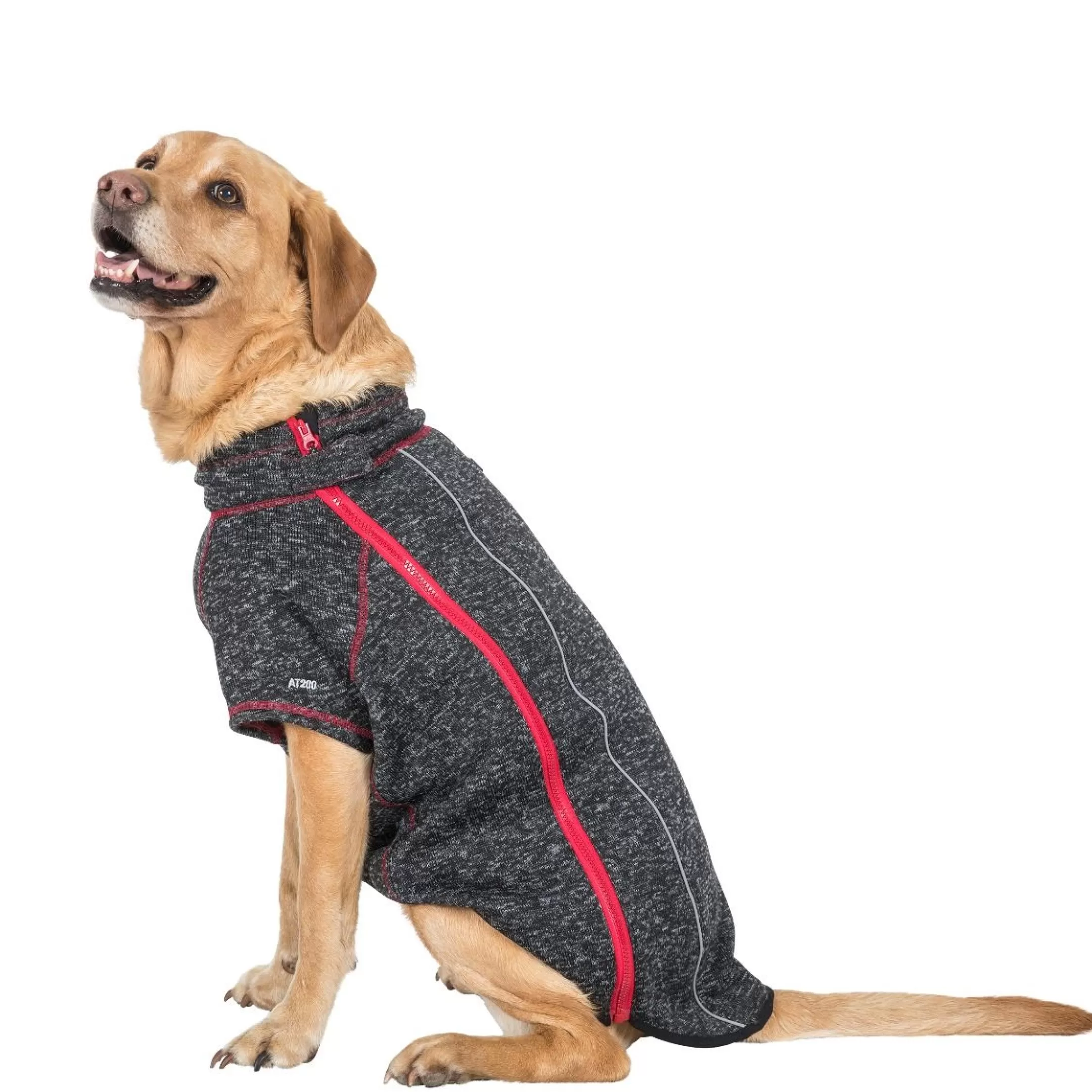Trespaws Large Windproof Dog Fleece AT300 in Black Melange Boomer | Trespass Cheap