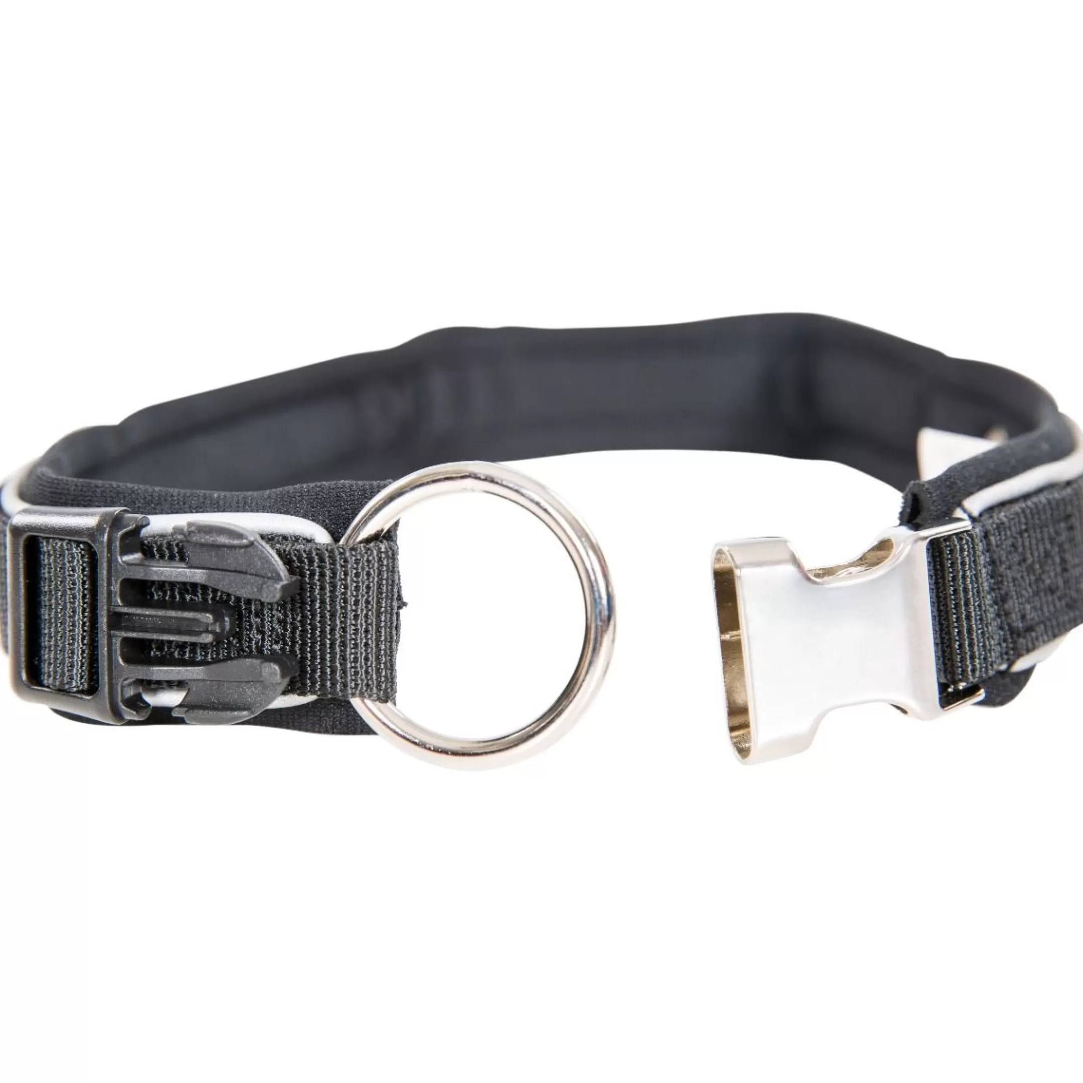 Trespaws Medium Reflective Soft Touch Dog Collar in Black Keira | Trespass Best