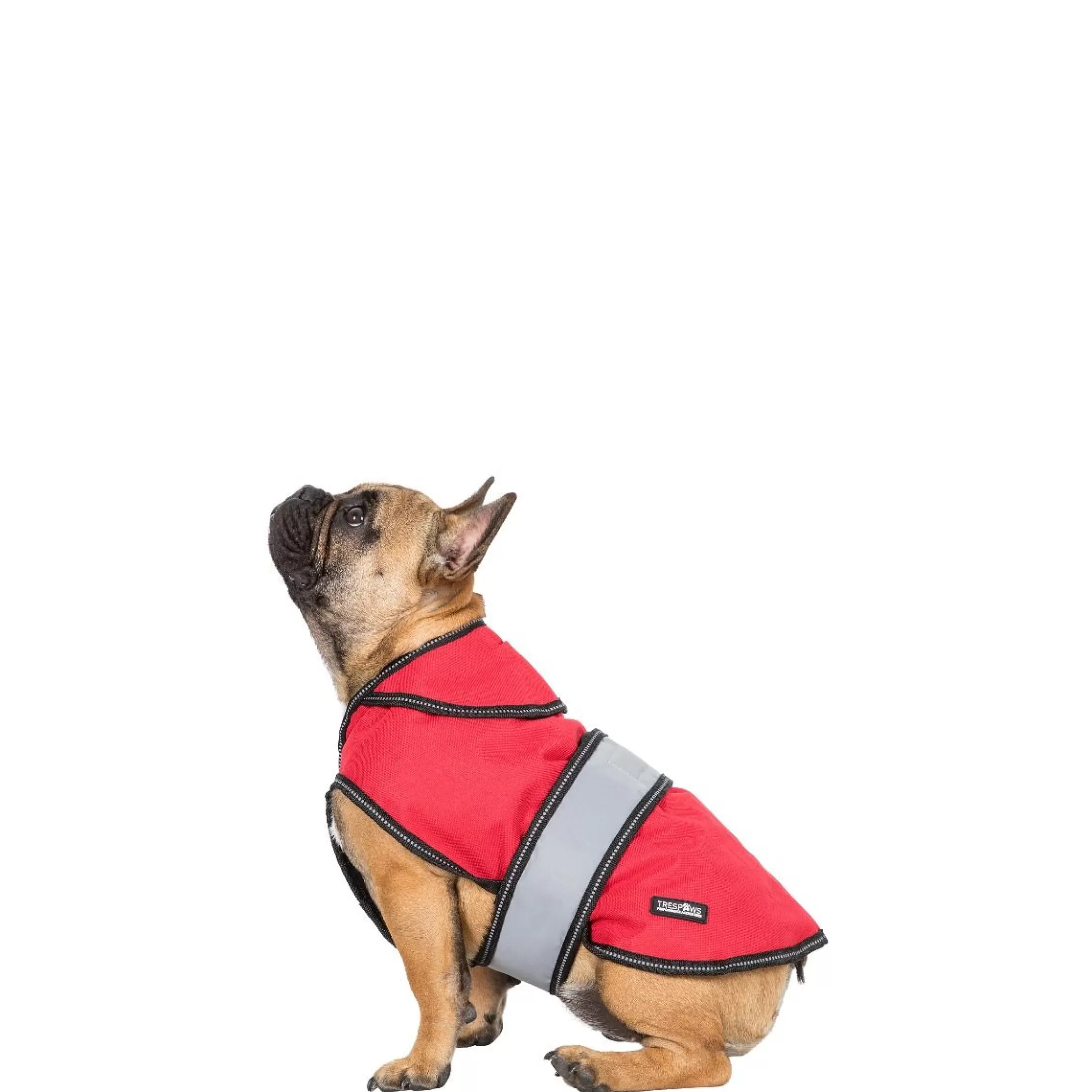 Trespaws Small 2 in 1 Fleece Lined Waterproof Dog Coat in Red Duke | Trespass Sale